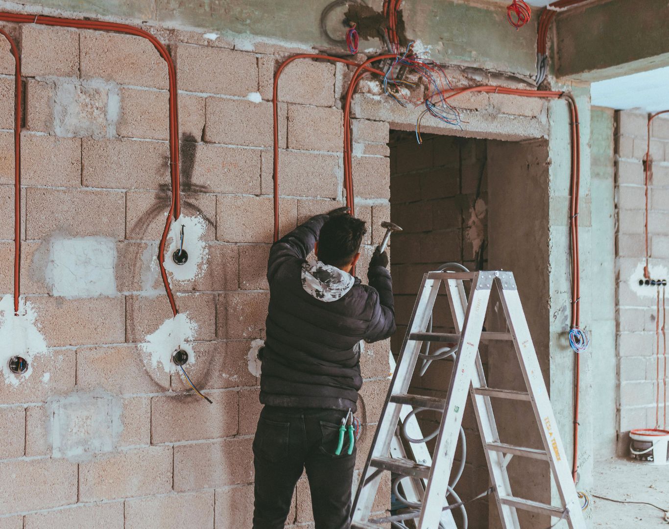 Trusted electrician near me in North Charleston, SC installing modern lighting and wiring systems